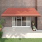 Tenda Sole Retrattile Arancione Marrone 4x3m Tessuto Alluminio Tenda Sole Retrattile Arancione Marrone 4x3m Tessuto Alluminio