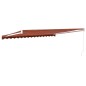 Tenda Sole Retrattile Arancione Marrone 4x3m Tessuto Alluminio Tenda Sole Retrattile Arancione Marrone 4x3m Tessuto Alluminio