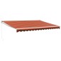 Tenda Retrattile Arancione Marrone 4,5x3 m Tessuto e Alluminio Tenda Retrattile Arancione Marrone 4,5x3 m Tessuto e Alluminio