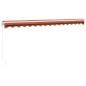 Tenda Retrattile Arancione Marrone 4,5x3 m Tessuto e Alluminio Tenda Retrattile Arancione Marrone 4,5x3 m Tessuto e Alluminio