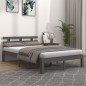 Giroletto Grigio in Legno Massello 135x190 cm 4FT6 Doppio Giroletto Grigio in Legno Massello 135x190 cm 4FT6 Doppio