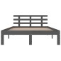 Giroletto Grigio in Legno Massello 135x190 cm 4FT6 Doppio Giroletto Grigio in Legno Massello 135x190 cm 4FT6 Doppio