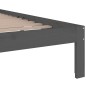 Giroletto Grigio in Legno Massello 135x190 cm 4FT6 Doppio Giroletto Grigio in Legno Massello 135x190 cm 4FT6 Doppio
