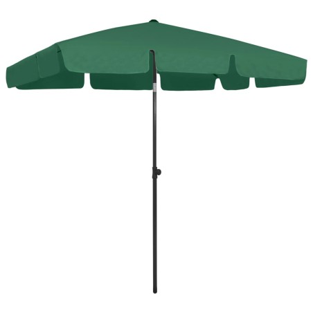 Ombrellone da Spiaggia Verde 200x125 cm