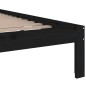 Giroletto Nero in Legno Massello 150x200 cm 5FT King Size Giroletto Nero in Legno Massello 150x200 cm 5FT King Size