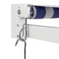 Tenda da Sole Retrattile Blu e Bianca 4x3 m Tessuto e Alluminio Tenda da Sole Retrattile Blu e Bianca 4x3 m Tessuto e Alluminio