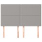Testiere 4 pz Grigio Chiaro 72x5x78/88 cm in Tessuto Testiere 4 pz Grigio Chiaro 72x5x78/88 cm in Tessuto