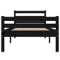 Giroletto Nero in Legno Massello 75x190 cm 2FT6 Small Single