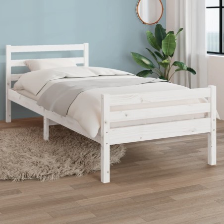 Giroletto Bianco in Legno Massello 90x190 cm 3FT Single