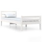 Giroletto Bianco in Legno Massello 90x190 cm 3FT Single Giroletto Bianco in Legno Massello 90x190 cm 3FT Single