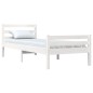 Giroletto Bianco in Legno Massello 90x190 cm 3FT Single Giroletto Bianco in Legno Massello 90x190 cm 3FT Single