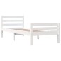 Giroletto Bianco in Legno Massello 90x190 cm 3FT Single Giroletto Bianco in Legno Massello 90x190 cm 3FT Single