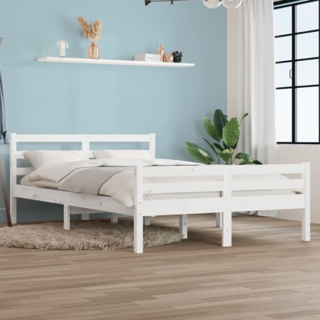 Giroletto Bianco in Legno Massello 120x190 cm 4FT Small Double