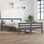 Giroletto Grigio in Legno Massello 135x190 cm 4FT6 Double