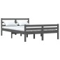 Giroletto Grigio in Legno Massello 135x190 cm 4FT6 Double