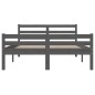 Giroletto Grigio in Legno Massello 135x190 cm 4FT6 Double