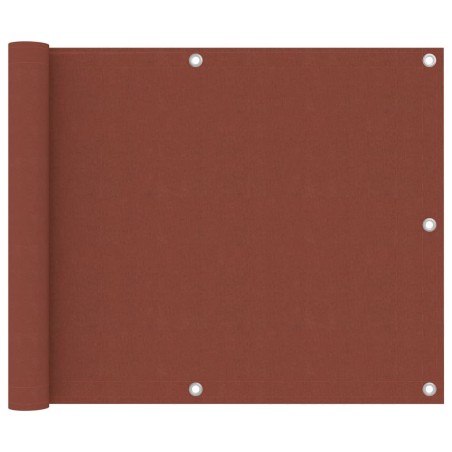 Paravento da Balcone Terracotta 75x300 cm Tessuto Oxford