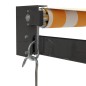 Tenda Retrattile Gialla e Bianca 3,5x2,5 m Tessuto e Alluminio Tenda Retrattile Gialla e Bianca 3,5x2,5 m Tessuto e Alluminio