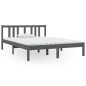 Giroletto Grigio in Legno Massello 135x190 cm 4FT6 Doppio Giroletto Grigio in Legno Massello 135x190 cm 4FT6 Doppio