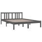 Giroletto Grigio in Legno Massello 135x190 cm 4FT6 Doppio Giroletto Grigio in Legno Massello 135x190 cm 4FT6 Doppio