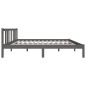 Giroletto Grigio in Legno Massello 135x190 cm 4FT6 Doppio Giroletto Grigio in Legno Massello 135x190 cm 4FT6 Doppio
