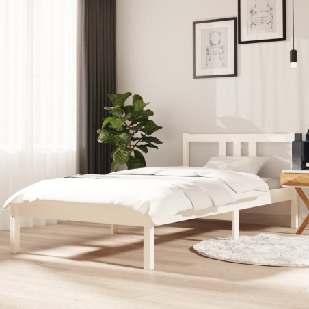 Giroletto Bianco in Legno Massello 90x190 cm 3FT Single