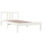 Giroletto Bianco in Legno Massello 90x190 cm 3FT Single Giroletto Bianco in Legno Massello 90x190 cm 3FT Single