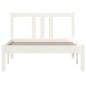 Giroletto Bianco in Legno Massello 90x190 cm 3FT Single Giroletto Bianco in Legno Massello 90x190 cm 3FT Single