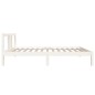Giroletto Bianco in Legno Massello 90x190 cm 3FT Single Giroletto Bianco in Legno Massello 90x190 cm 3FT Single