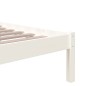 Giroletto Bianco in Legno Massello 90x190 cm 3FT Single Giroletto Bianco in Legno Massello 90x190 cm 3FT Single