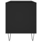 Mobile Porta Dischi Nero 85x38x48 cm in Legno Multistrato