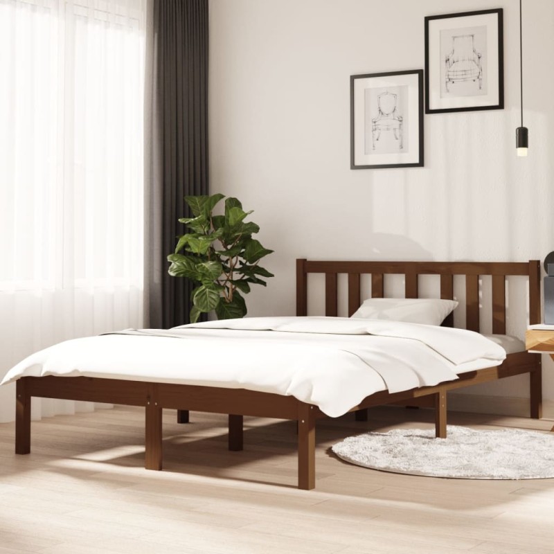 Giroletto Miele in Legno Massello 120x190 cm 4FT Small Double Giroletto Miele in Legno Massello 120x190 cm 4FT Small Double