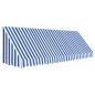 Tenda da Sole per Bistrò 400x120 cm Blu e Bianca Tenda da Sole per Bistrò 400x120 cm Blu e Bianca