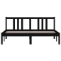 Giroletto Nero in Legno Massello 150x200 cm 5FT King Size Giroletto Nero in Legno Massello 150x200 cm 5FT King Size