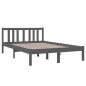 Giroletto Grigio in Legno Massello 120x190 cm 4FT Small Double Giroletto Grigio in Legno Massello 120x190 cm 4FT Small Double