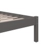 Giroletto Grigio in Legno Massello 120x190 cm 4FT Small Double Giroletto Grigio in Legno Massello 120x190 cm 4FT Small Double