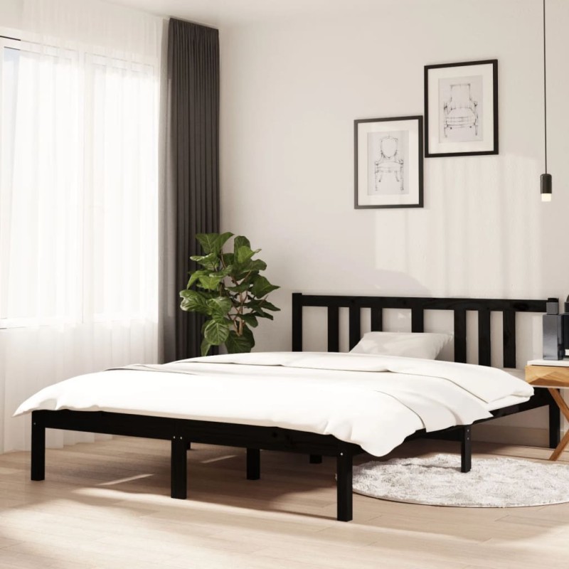 Giroletto Nero in Legno Massello 140x190 cm Giroletto Nero in Legno Massello 140x190 cm