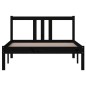 vidaXL Giroletto Nero in Legno Massello 100x200 cm vidaXL Giroletto Nero in Legno Massello 100x200 cm