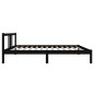 vidaXL Giroletto Nero in Legno Massello 100x200 cm vidaXL Giroletto Nero in Legno Massello 100x200 cm