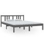 Giroletto Grigio in Legno Massello 150x200 cm 5FT King Size Giroletto Grigio in Legno Massello 150x200 cm 5FT King Size