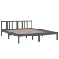 Giroletto Grigio in Legno Massello 150x200 cm 5FT King Size Giroletto Grigio in Legno Massello 150x200 cm 5FT King Size