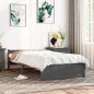 Giroletto Grigio in Legno Massello 75x190 cm 2FT6 Small Single Giroletto Grigio in Legno Massello 75x190 cm 2FT6 Small Single