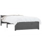 Giroletto Grigio in Legno Massello 75x190 cm 2FT6 Small Single Giroletto Grigio in Legno Massello 75x190 cm 2FT6 Small Single