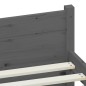 Giroletto Grigio in Legno Massello 75x190 cm 2FT6 Small Single Giroletto Grigio in Legno Massello 75x190 cm 2FT6 Small Single