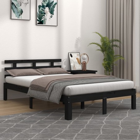 Giroletto Nero in Legno Massello 120x190 cm 4FT Piccolo Doppio