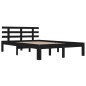Giroletto Nero in Legno Massello 120x190 cm 4FT Piccolo Doppio Giroletto Nero in Legno Massello 120x190 cm 4FT Piccolo Doppio