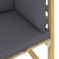 Divani Angolari da Giardino & Cuscini 2pz Pino Impregnato Verde