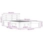 Giroletto Bianco in Legno Massello 180x200 cm 6FT Super King
