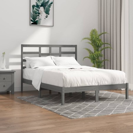 Giroletto Grigio in Legno Massello 120x190 cm 4FT Small Double