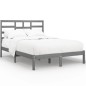 Giroletto Grigio in Legno Massello 120x190 cm 4FT Small Double Giroletto Grigio in Legno Massello 120x190 cm 4FT Small Double